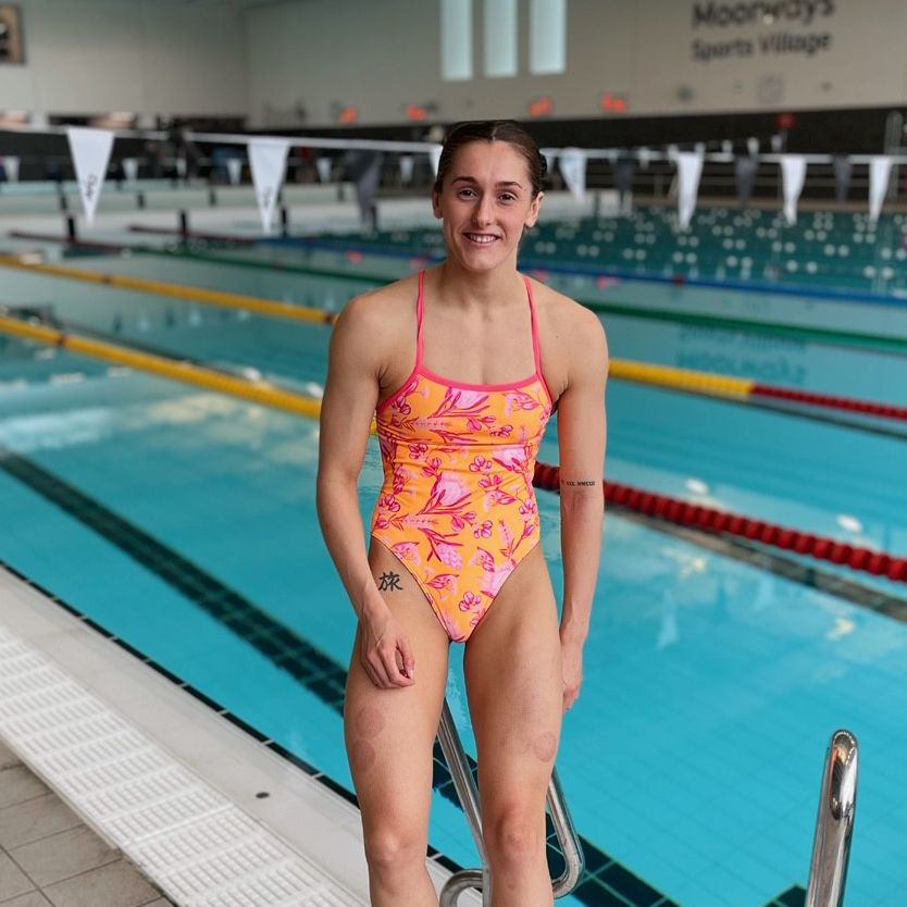 Imogen Clark wears Funkita swimwear