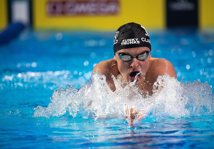 Lewis Clareburt Swimming at NZ Olympic Trials