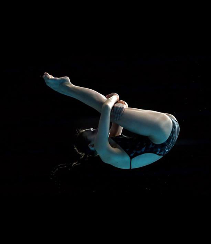 Melissa Wu diving at World Championships