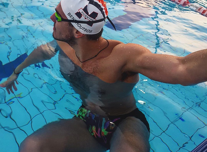 Theo in his Funky Trunks